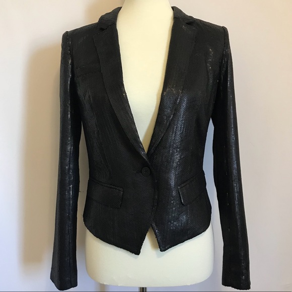 Free People Jackets & Blazers - Free People Black Sequin blazer